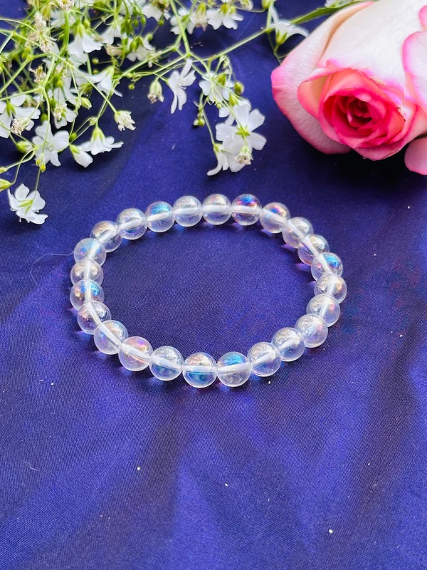 Stress Relief & Energy Balancing Bracelet (Aura Quartz Stone)